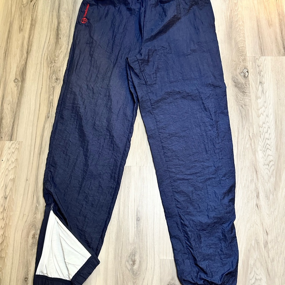 Vintage Sergio Tacchini Tracksuit Pants Black Mens Size 34 Joggers 80s 90s Vtg